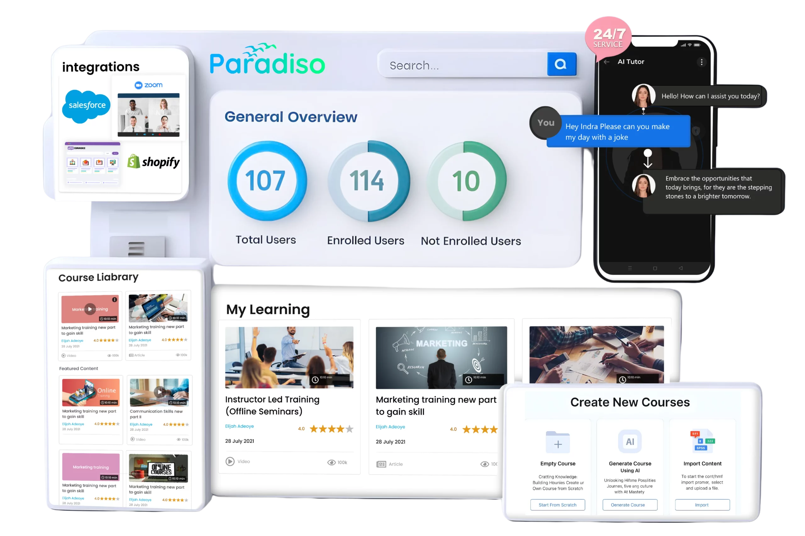 Homepage ParadisoLMSDashboard