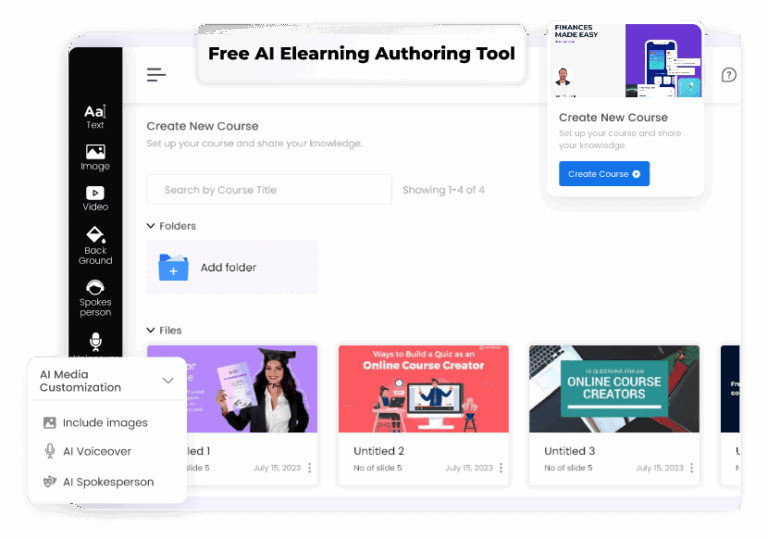 Free elearning authoring tool